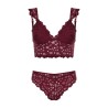 Omuz Detaylı Bordo Dantel Bralette Bustiyer